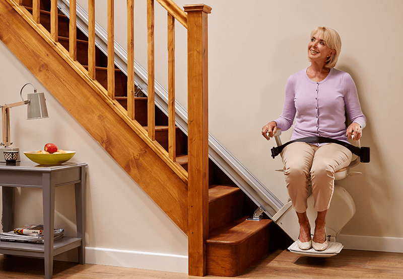 Image of Acorn Straight Stairlift couple seated