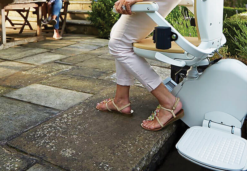outdoor stairlifts with a swivel seat