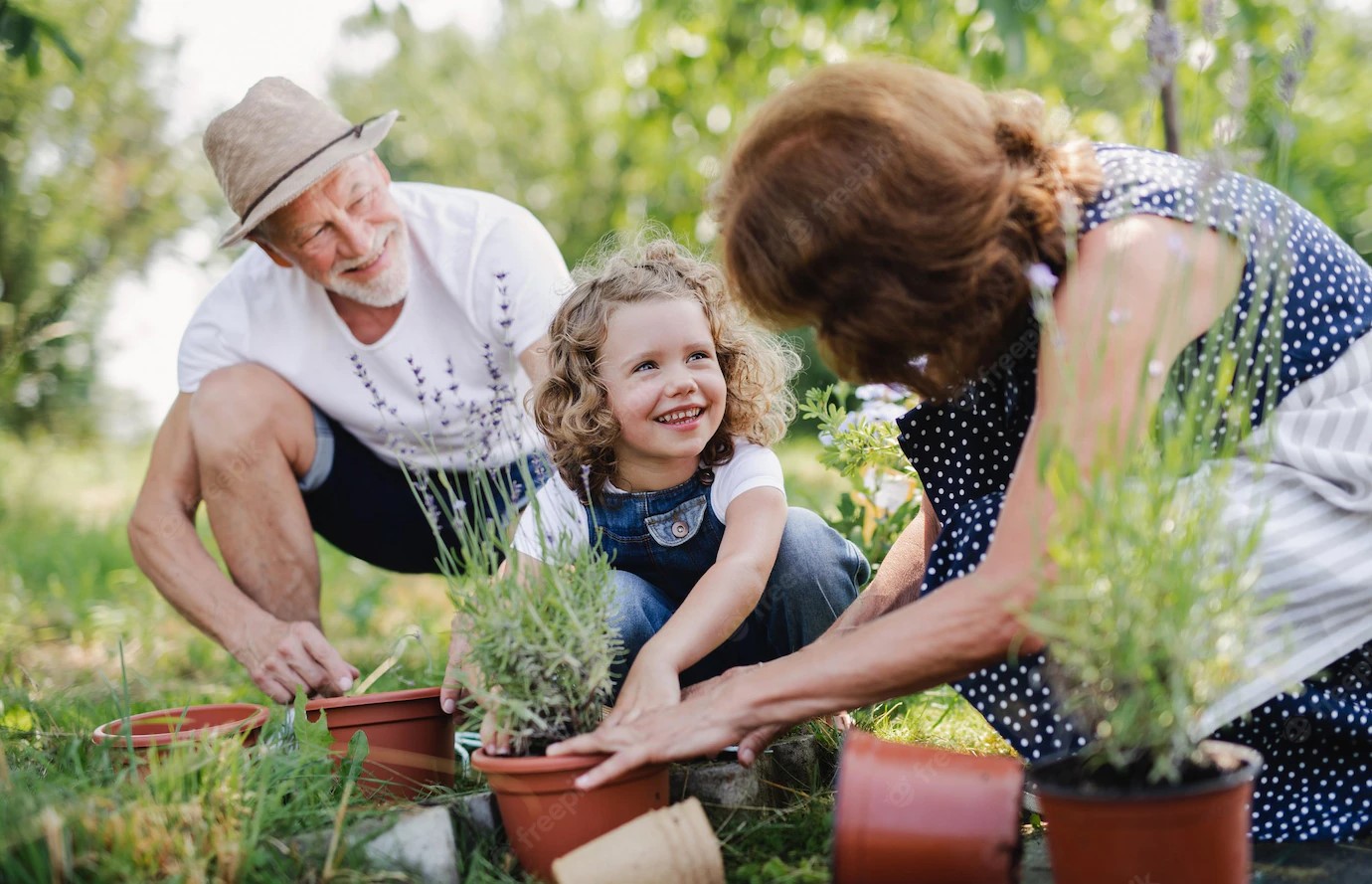 Family celebrating Earth Day