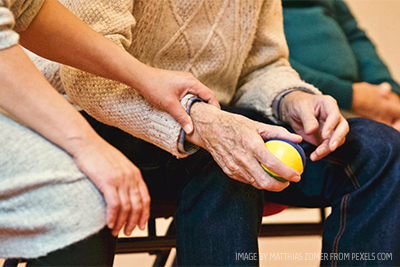 Elderly person with their Caregiver